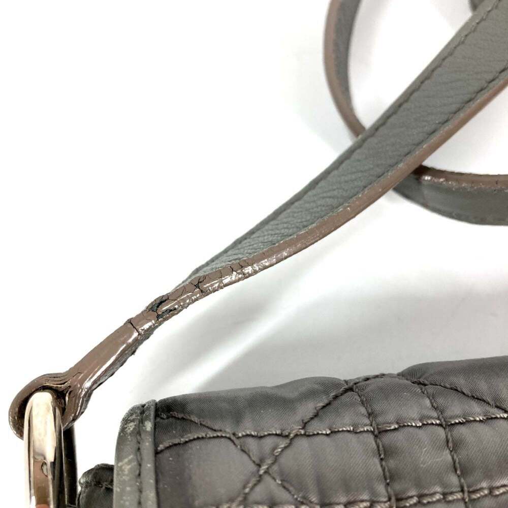 CHRISTIAN DIOR Gray Leather Pochette Shoulder Bag - Picture 3 of 14